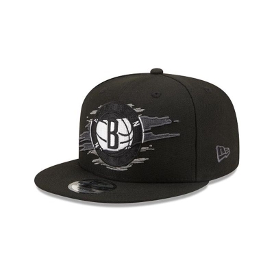Brooklyn Nets Gorra | New Era NBA Logo Tear 9fifty Snapback Cap Mexico - Negros